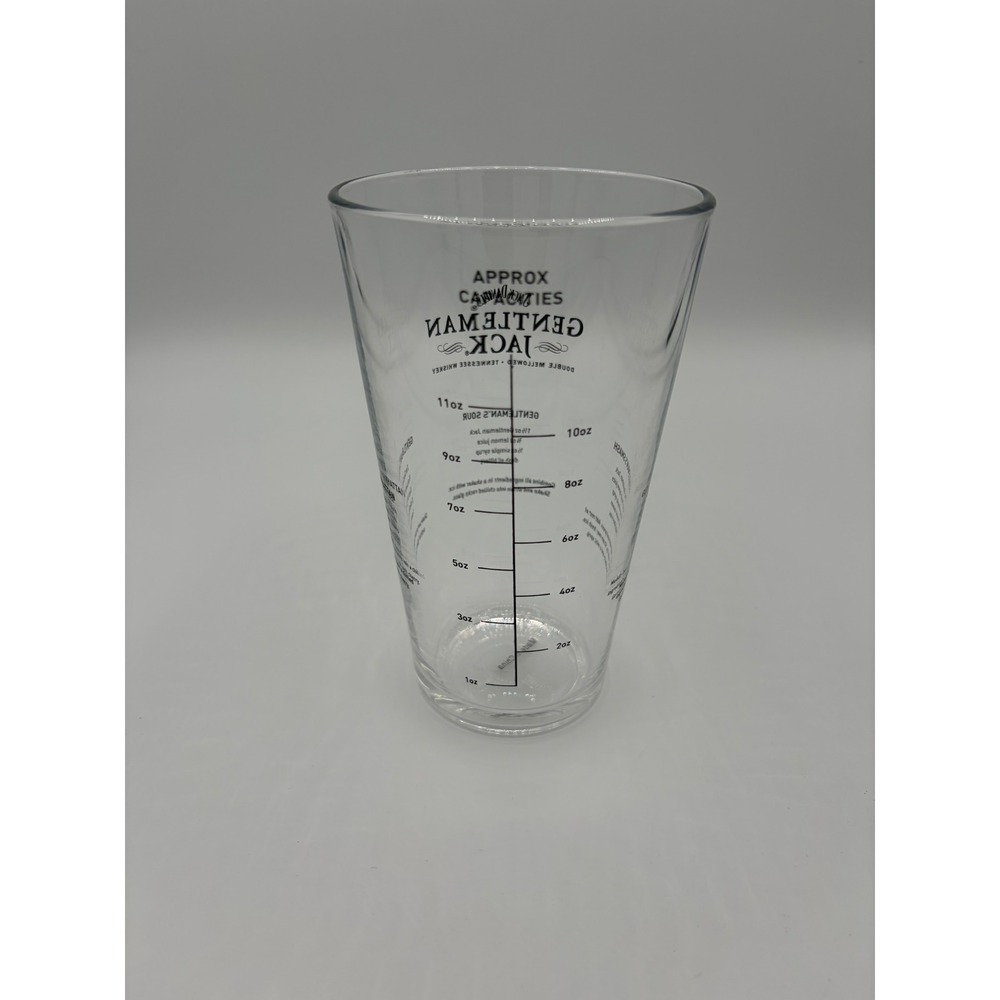 Jack Daniels Gentleman Jack Cocktail Mixing Glass Measurement Recipes Pint Glass - Picture 3 of 4